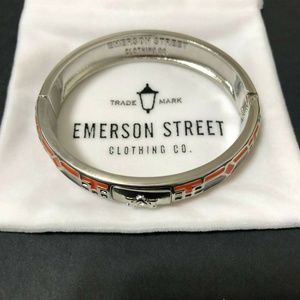 Auburn Tigers Mosaic Bangle Enamel Silver Bracelet